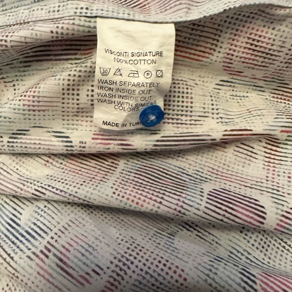 Visconti Limited Edition Signature Series Multi-Color Mens Shirt Size Large - Picture 6 of 7
